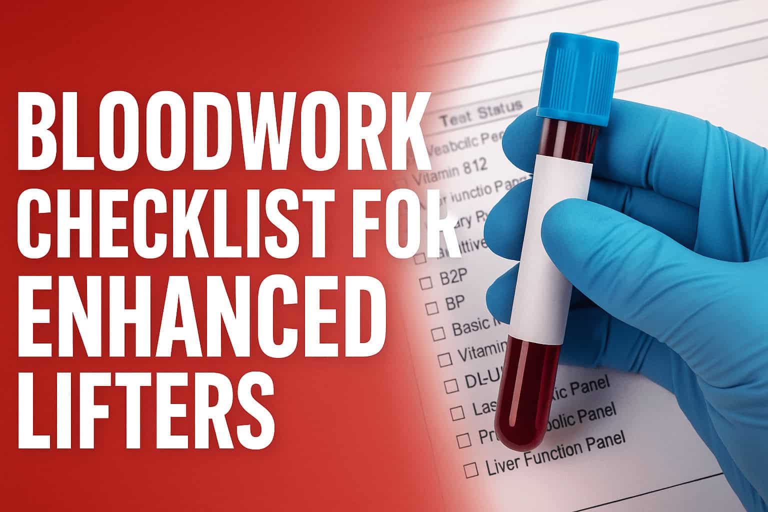 Bloodwork Checklist for weightlifters or bodybuilders