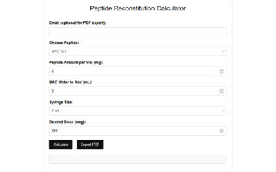 Peptide Reconstitution Calculator