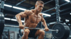 muscular athlete performing heavy barbell row for SARMs PCT muscle retention guide